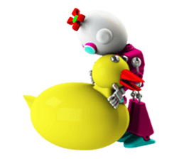 Funny Robot : Girl_Eng sticker #2460955