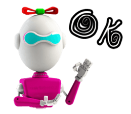 Funny Robot : Girl_Eng sticker #2460956