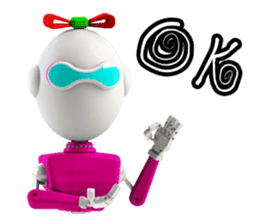 Funny Robot : Girl_Eng sticker #2460956