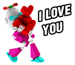 Funny Robot : Girl_Eng sticker #2460958