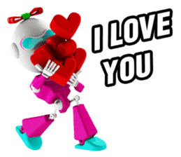 Funny Robot : Girl_Eng sticker #2460958