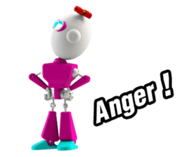 Funny Robot : Girl_Eng sticker #2460959