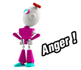 Funny Robot : Girl_Eng sticker #2460959