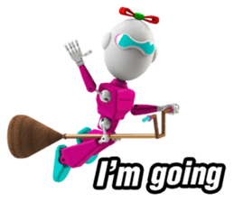 Funny Robot : Girl_Eng sticker #2460960