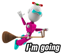 Funny Robot : Girl_Eng sticker #2460960