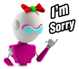 Funny Robot : Girl_Eng sticker #2460963