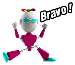 Funny Robot : Girl_Eng sticker #2460964