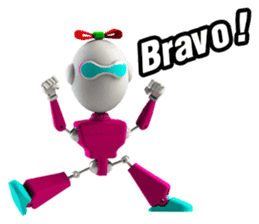 Funny Robot : Girl_Eng sticker #2460964