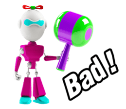 Funny Robot : Girl_Eng sticker #2460965