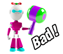 Funny Robot : Girl_Eng sticker #2460965