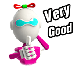 Funny Robot : Girl_Eng sticker #2460967