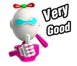 Funny Robot : Girl_Eng sticker #2460967