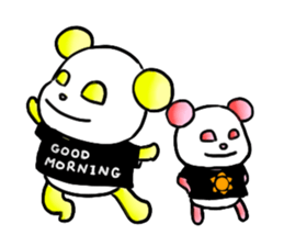 colorful panda!!! sticker #2461030