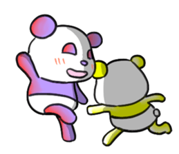 colorful panda!!! sticker #2461035