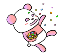 colorful panda!!! sticker #2461036