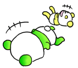 colorful panda!!! sticker #2461038