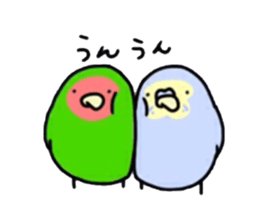 Four kinds of parakeets sticker #2461422