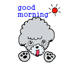Silver toy poodle sticker #2461808