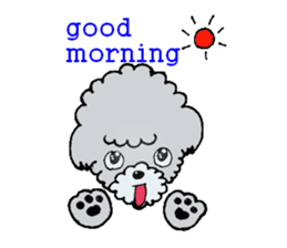 Silver toy poodle sticker #2461808