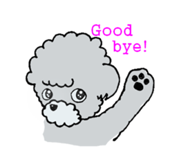 Silver toy poodle sticker #2461809