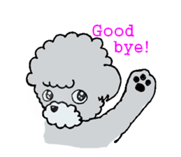 Silver toy poodle sticker #2461809