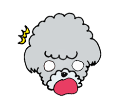 Silver toy poodle sticker #2461810