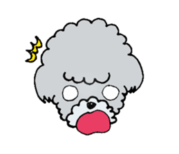 Silver toy poodle sticker #2461810