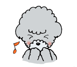 Silver toy poodle sticker #2461813