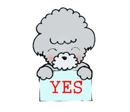 Silver toy poodle sticker #2461819