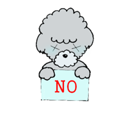Silver toy poodle sticker #2461820
