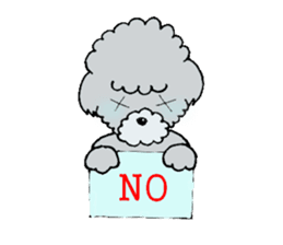 Silver toy poodle sticker #2461820