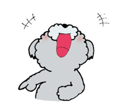 Silver toy poodle sticker #2461821