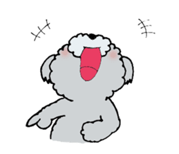 Silver toy poodle sticker #2461821
