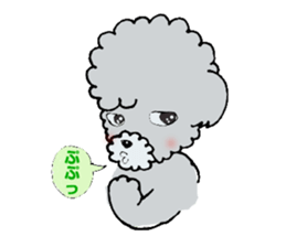 Silver toy poodle sticker #2461822