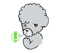 Silver toy poodle sticker #2461822