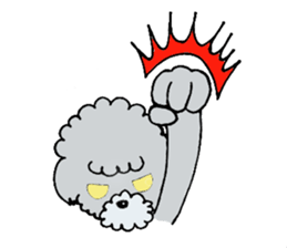 Silver toy poodle sticker #2461823