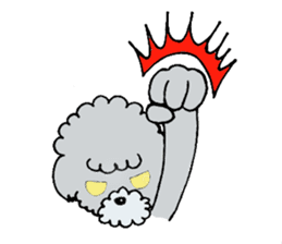 Silver toy poodle sticker #2461823