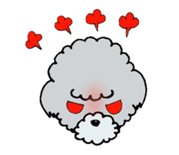 Silver toy poodle sticker #2461824