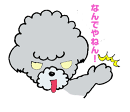 Silver toy poodle sticker #2461825