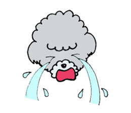 Silver toy poodle sticker #2461826