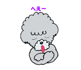 Silver toy poodle sticker #2461827