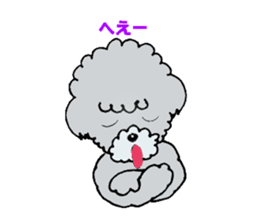 Silver toy poodle sticker #2461827