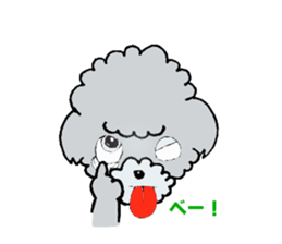 Silver toy poodle sticker #2461830