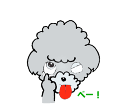 Silver toy poodle sticker #2461830