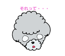 Silver toy poodle sticker #2461832