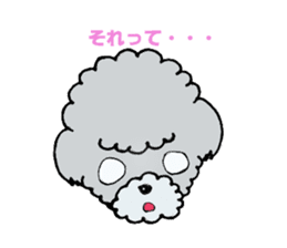 Silver toy poodle sticker #2461832
