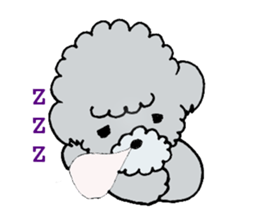 Silver toy poodle sticker #2461833
