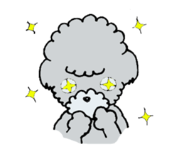 Silver toy poodle sticker #2461835