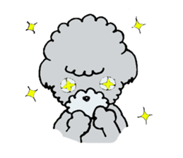 Silver toy poodle sticker #2461835
