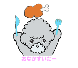 Silver toy poodle sticker #2461839